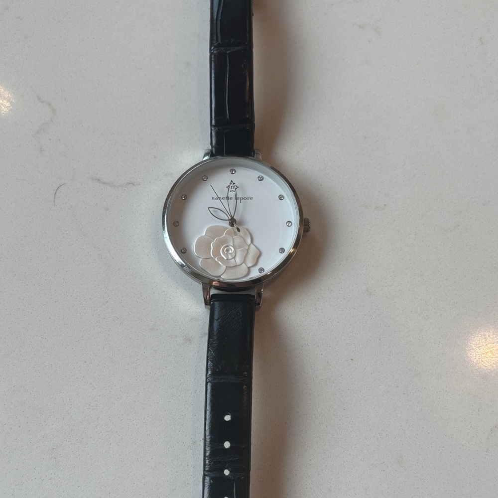 Nanette Lepore Black and Silver Watch